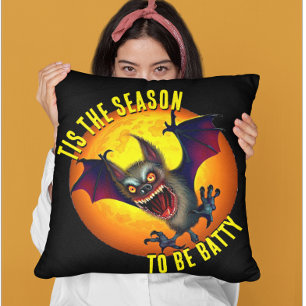 Coussin C'est la saison pour être Batty Vampire Bat