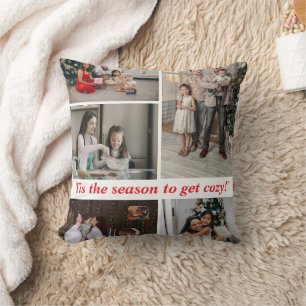 Coussin C'est la saison pour un Noël en famille cosy