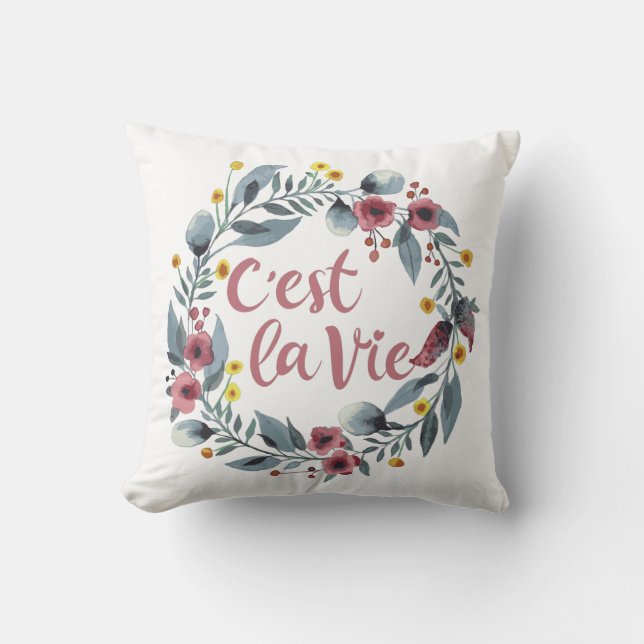 Coussin C'est La Vie French (Recto)