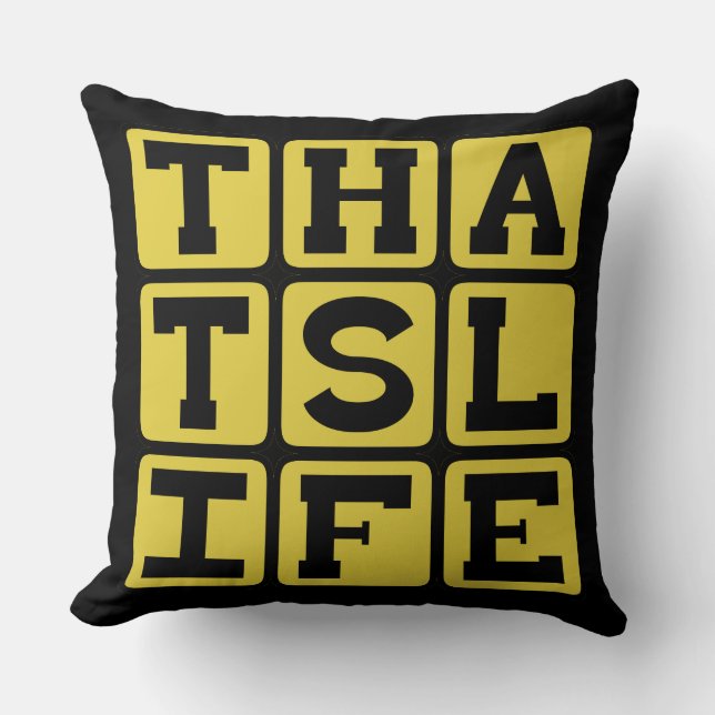 Coussin C'est la vie, paroles de sagesse (Recto)