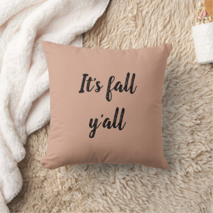 Coussin C'est l'automne les amis couleur unie