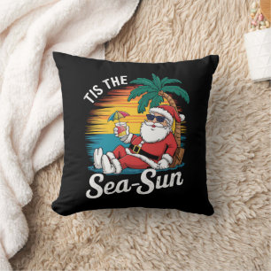 Coussin C'est le soleil de la mer Santa Beach Noël en juil