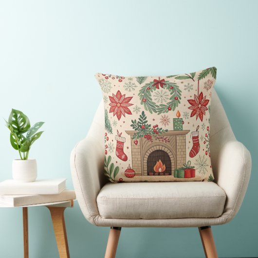 Coussin C'est le temps de Noël (Chaise)