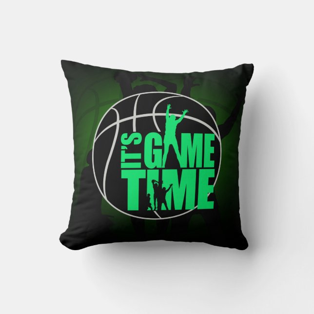 Coussin C'est l'heure du jeu - Vert (Recto)