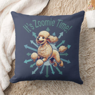 Coussin C'est l'heure Zoomie Caniche