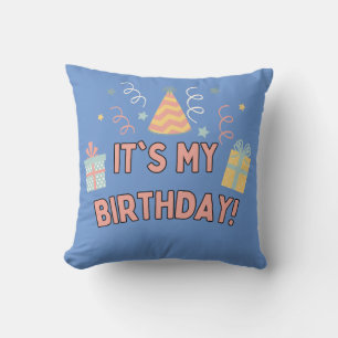 Coussin C'est ma fête d'anniversaire fête casquette fête c