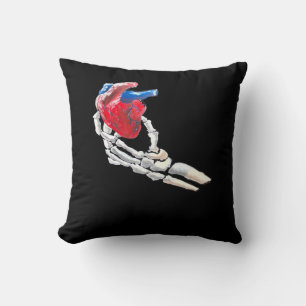 Coussin C'Est Mon Coeur - Squelette Mains Coeurs