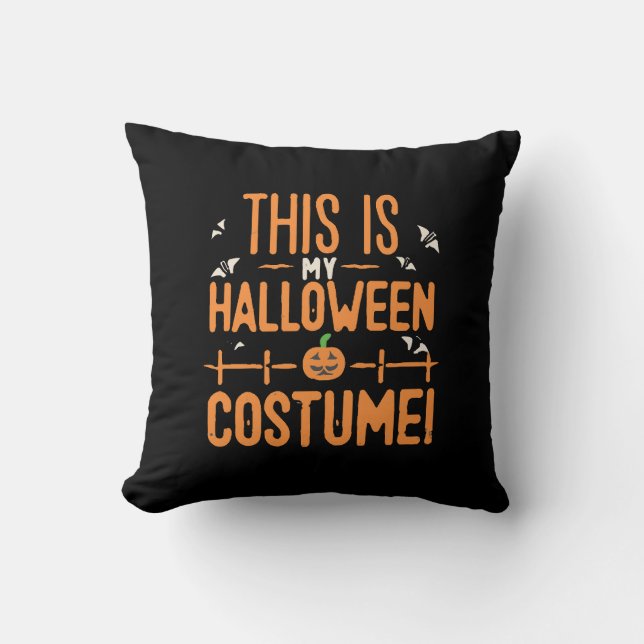 Coussin C'est mon costume d'Halloween  (Recto)