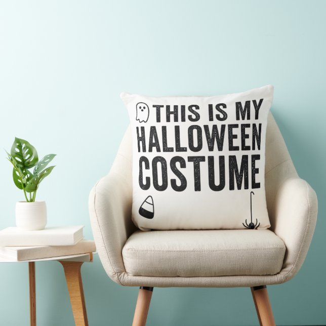 Coussin C'est Mon Costume D'Halloween Drôle Fantôme Araign (Chaise)