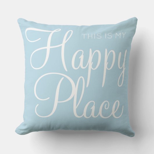 Coussin C'est mon joyeux endroit Blue (Recto)