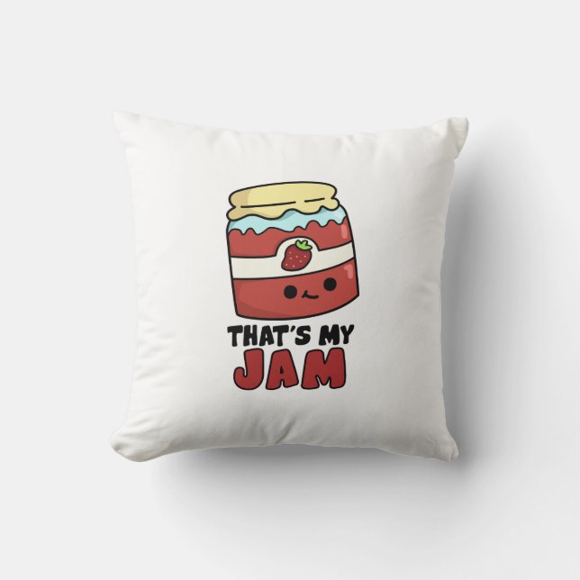Coussin C'est My Jam Funny Jar of Jam Pun (Recto)