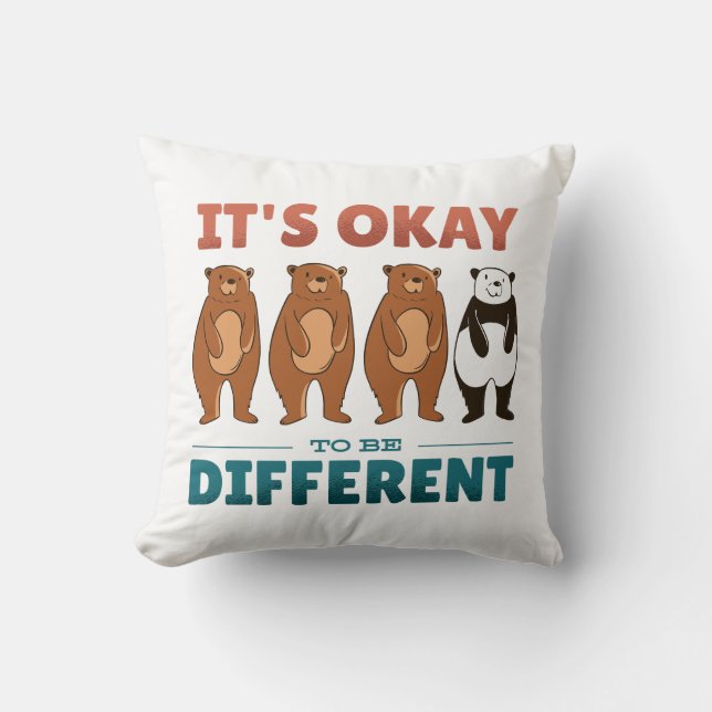Coussin C'est OK d'être différent Invitation Serviettes (Recto)