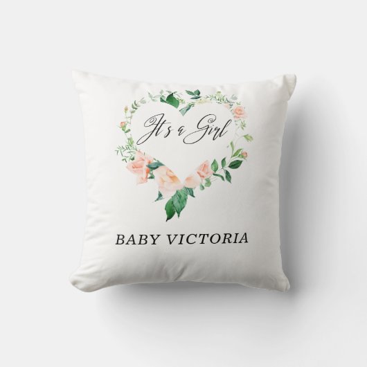 Coussin C'est un Baby shower rose vif (Recto)