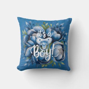 Coussin C'est un garçon ! Cadeau Baby shower Pacifique et