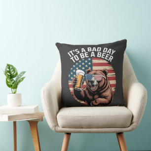Coussin C'est un mauvais jour pour être un ours