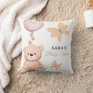 Coussin C'est un ours en peluche mignon pour une fille Bab