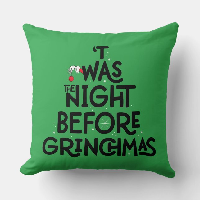 Coussin 'C'était la nuit avant Grinchmas (Recto)