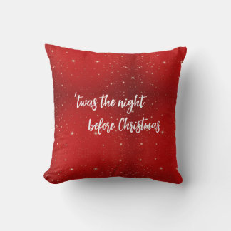Coussin 'C'était la nuit avant l'Oreiller de Noël