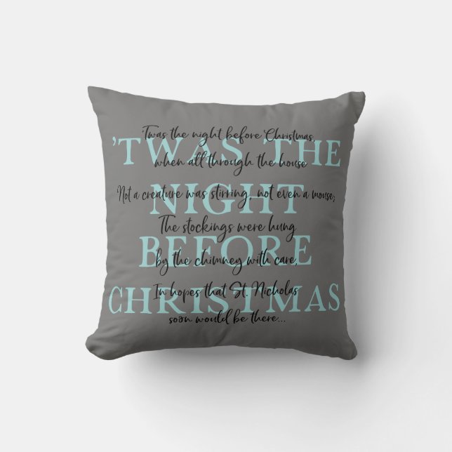 Coussin C'Était La Nuit Avant Noël (Recto)