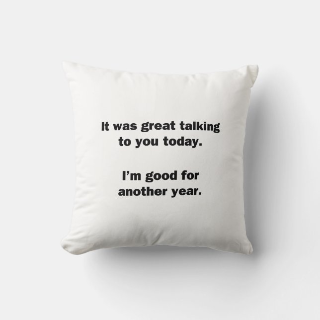 Coussin C'était super de discuter (Recto)