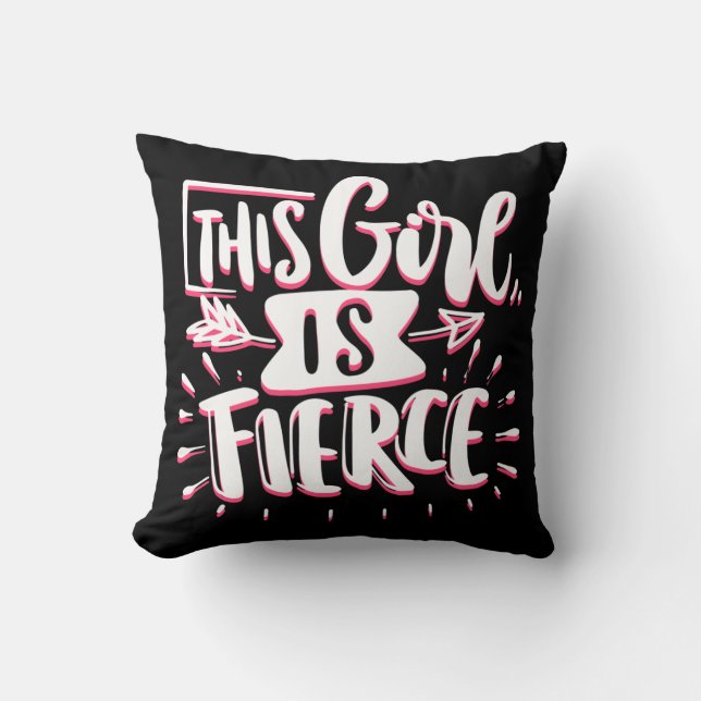 Coussin Cette Fille Est Fière Empowerment Féminin (Recto)