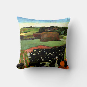 Coussin Cezanne - Les piles de Haystacks en Bretagne