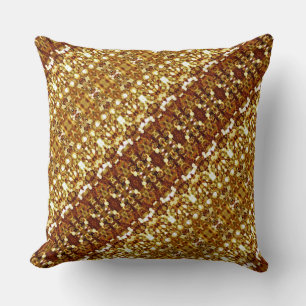 Coussin Chaîne d'or Brown décoratif de Motif lumineux