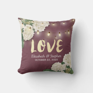 Coussin Chaîne wedding shower Hydrangea Lumière Rouge Bour