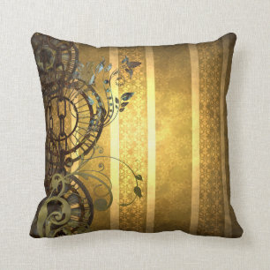 Coussin Chaînes de Steampunk et floral