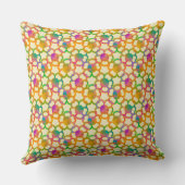 Coussin Chainmail floral en Crème (Verso)