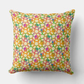 Coussin Chainmail floral en Crème (Recto)