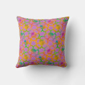 Coussin Chainmail floral en violet (Verso)