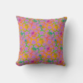 Coussin Chainmail floral en violet (Recto)