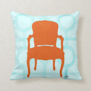 COUSSIN CHAISE ORANGE SILHOUETTE CUSHION