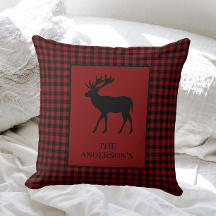 Coussin Chalet Cosy Cabine Rouge Plaid Élan