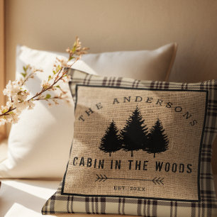 Coussin Chalet de Famille de Campagne Rustique dans les Bo