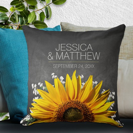 Coussin Chalet de tournesol Mariage Pillow