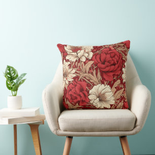 Coussin Chalet rouge français élégant