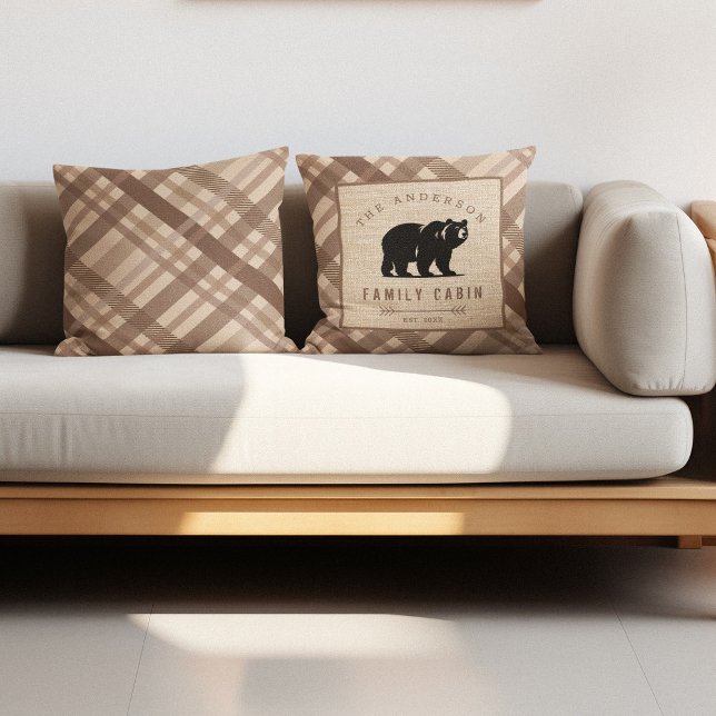 Coussin Chalet Rustique au nom de Pays de l'Ours dans les  (Créateur téléchargé)