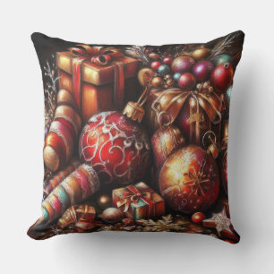 Coussin Chalk Dessin Noël Cadeau Bonbons Ornament