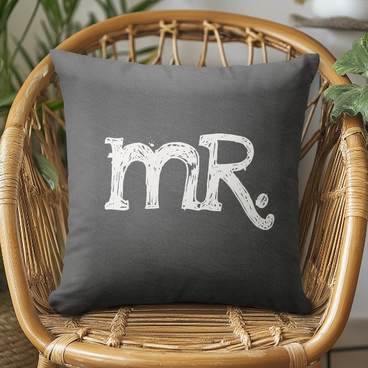 Coussin Chalkboard Mariage M. Mister