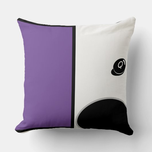 Coussin Chambre bébéCUTE _violet, BLANC, NOIR, RMDESIGNFLO (Recto)