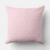 Coussin Chambre de bébé fille rose poudré à pois (Recto)