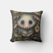 Coussin Chambre de nouveau-né avec un joli bébé opossum en (Recto)