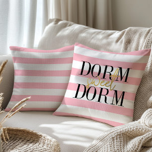 Coussin Chambre Douce Chambre Rayure Rose Décor Doré Collè