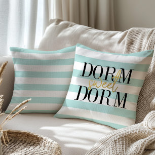 Coussin Chambre Douce Chambre Rayure Sarcelle Or Décor Col