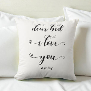 Coussin Chambre Noir Blanc Citation Lit Je t'aime