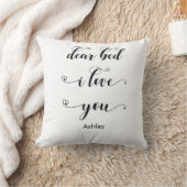 Coussin Chambre noir blanc Citation Lit Je t'aime (Couverture)