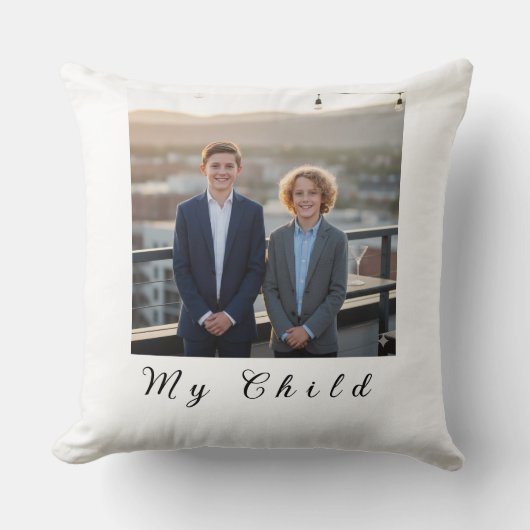 Coussin Chambre pour enfants simple personnalisable (Recto)