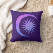 Coussin Chambre Zen Lune et Soleil Violet Indigo Pourpre (Couverture)
